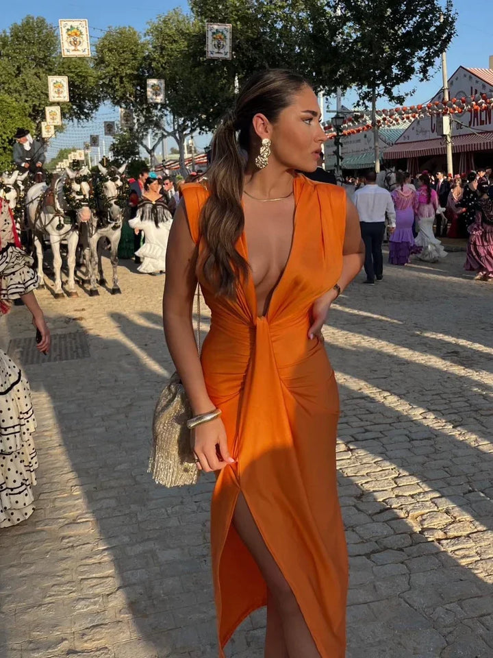 Lolly™ - Elegant Pleated Dress