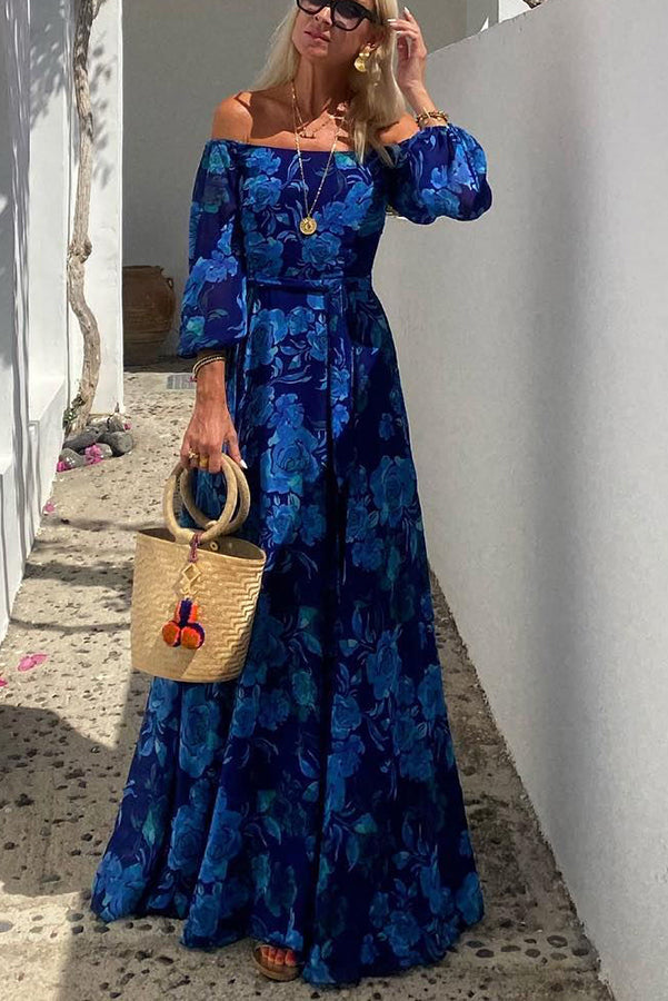 Felice™ - Floral Off-the-Shoulder Maxi Dress