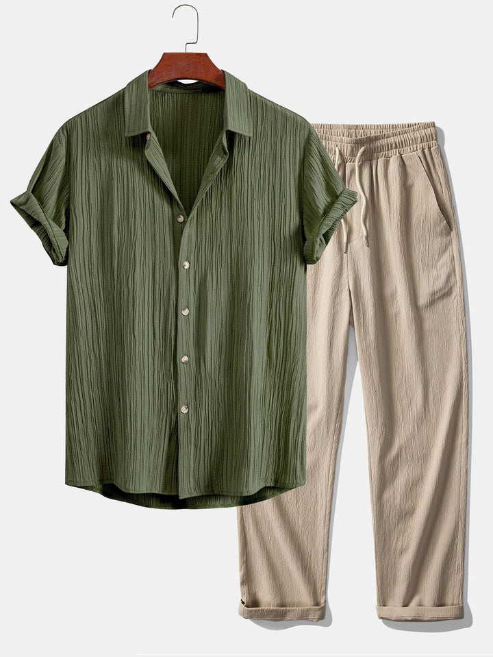 Hudson™ - Button-Up Shirt & Straight Pants