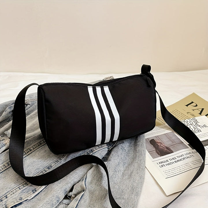Casual Striped Crossbody Bag for Women