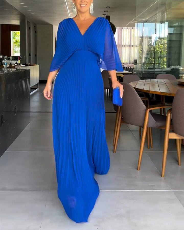 Clemence™ - V-neck Maxi Party Dress