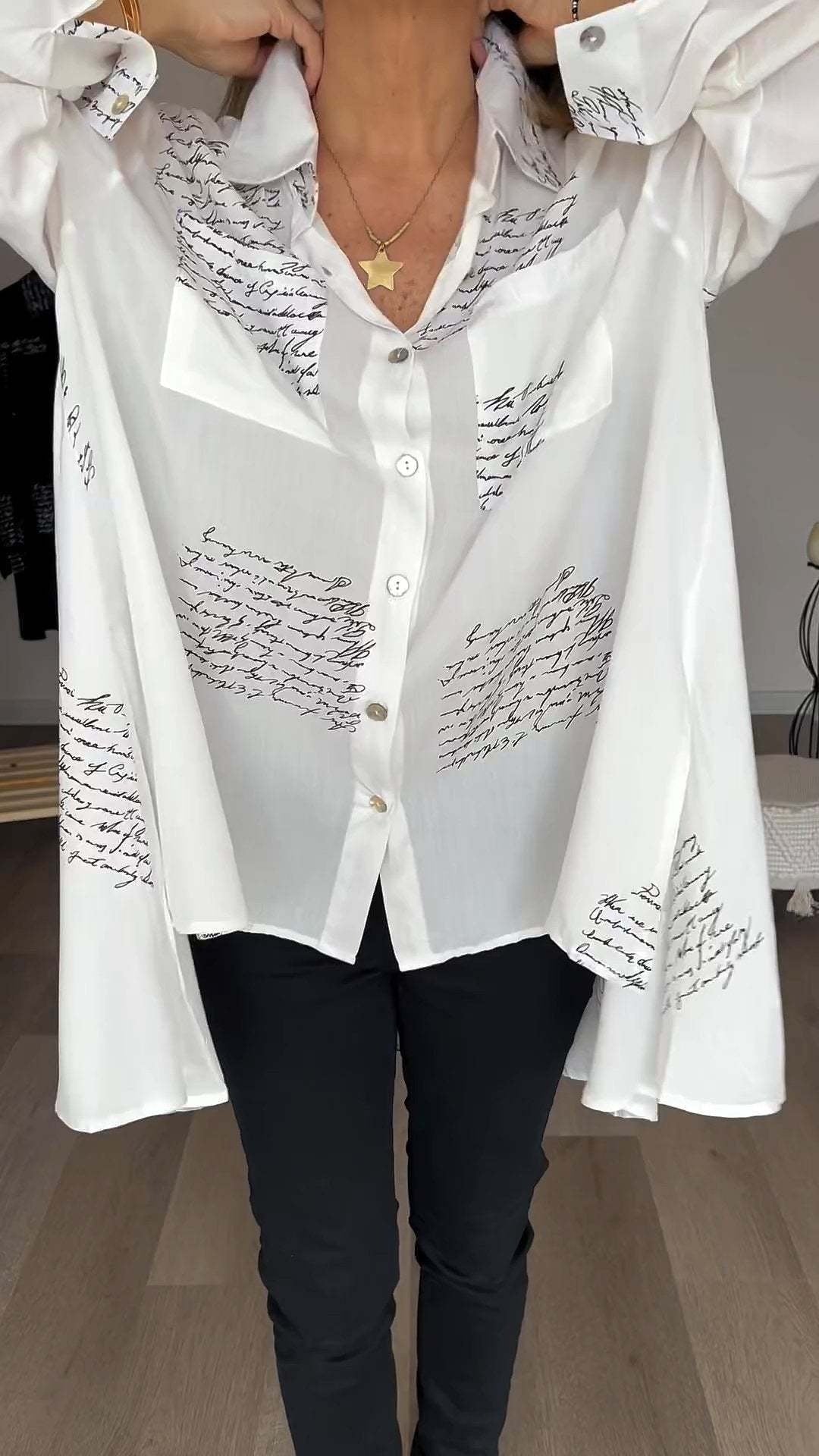 Juane™ - Handwritten Button-Up Shirt