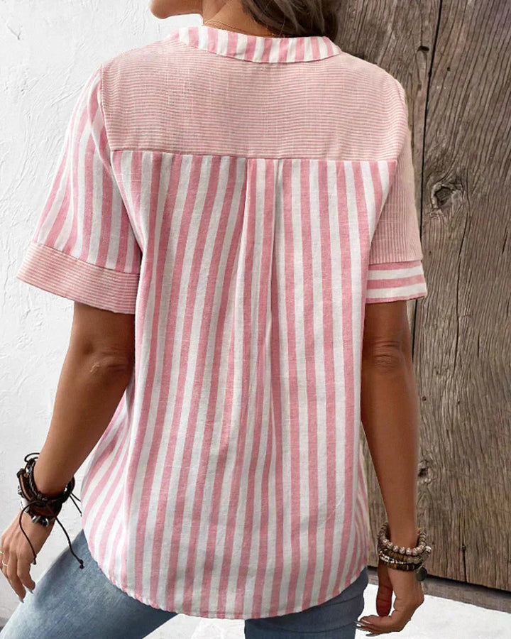 Tracy™ - Elegant Striped Blouse