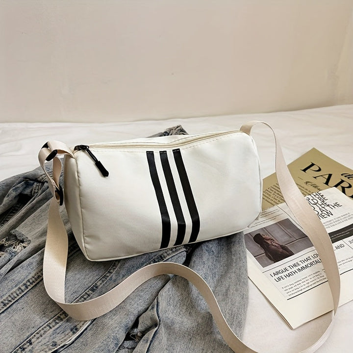 Casual Striped Crossbody Bag for Women
