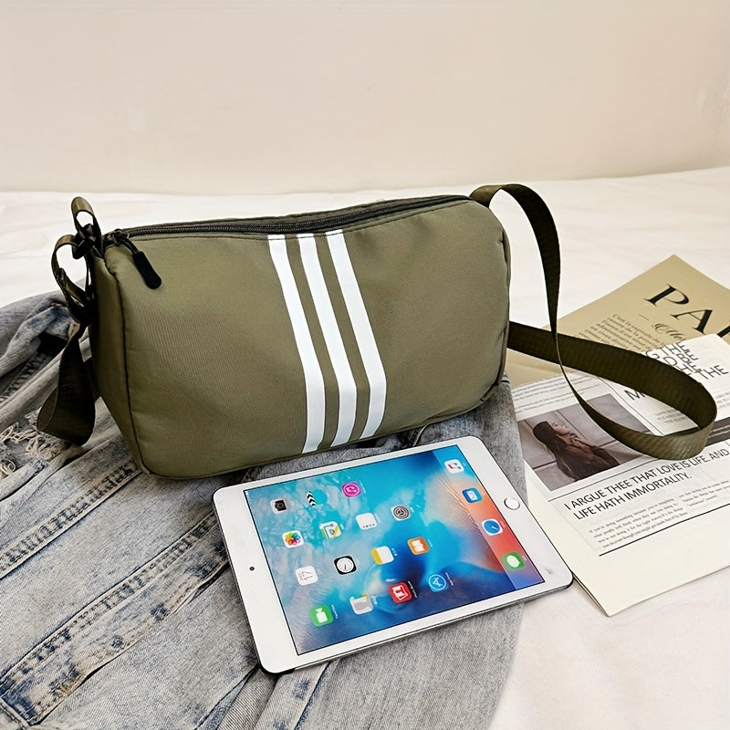 Casual Striped Crossbody Bag for Women