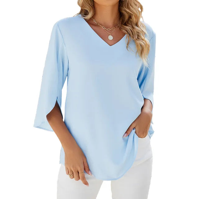 Vickie™ - Blouse with V-Neck