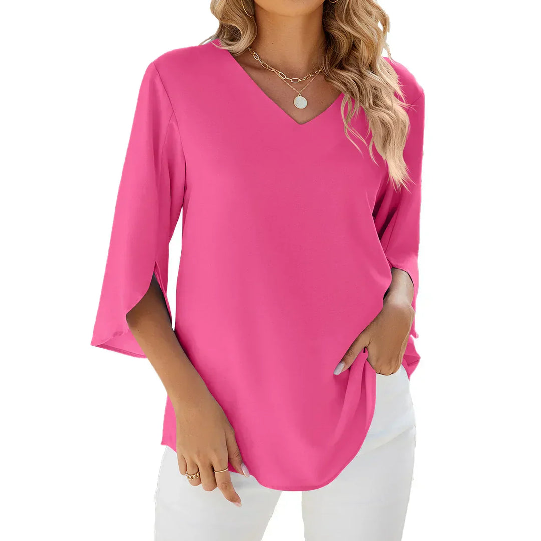Vickie™ - Blouse with V-Neck