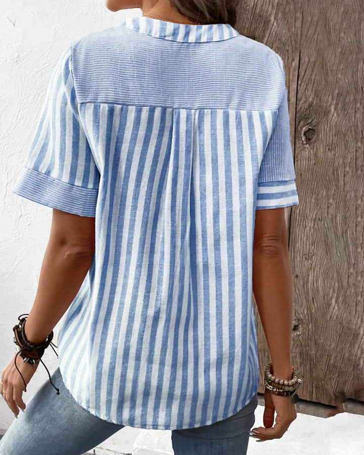 Tracy™ - Elegant Striped Blouse